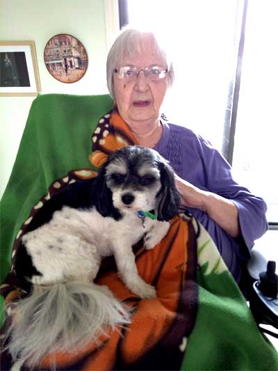 Ida with a companion dog